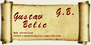 Gustav Belić vizit kartica